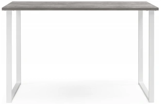Кухонный стол Лиман, 117 x 77, бетон светлый / белый матовый