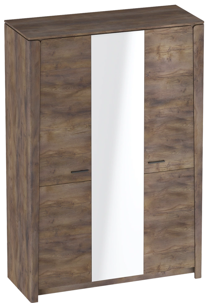 Шкаф трехдверный Мальта, распашной с зеркалом, таксония
