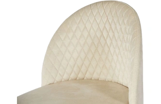 Стул Белиз, мягкий, Монолит бежевый, велюр, каркас белый