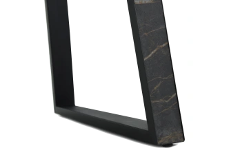 Кухонный обеденный стол Monaco, раздвижной 180, черный Quadro Noir Desir Bocciardato, каркас черный