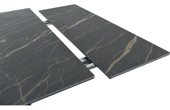 Кухонный обеденный стол Monaco, раздвижной 180, черный Quadro Noir Desir Bocciardato, каркас черный