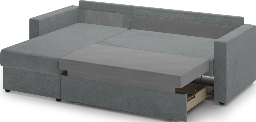 Диван угловой Фишер, модель 113, Nola 83 (серый)