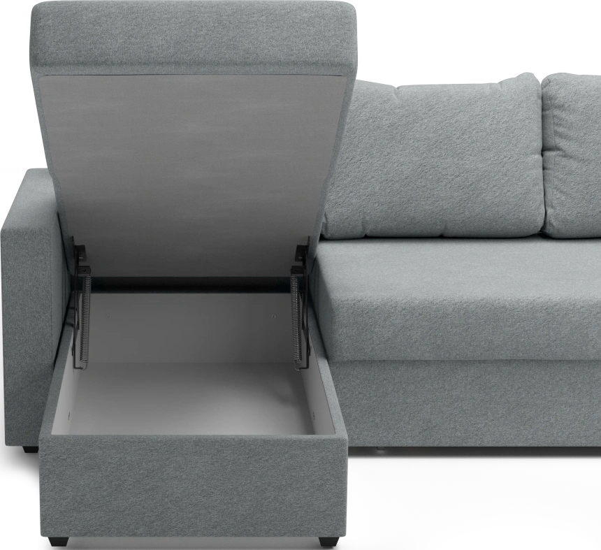 Диван угловой Фишер, модель 113, Nola 83 (серый)