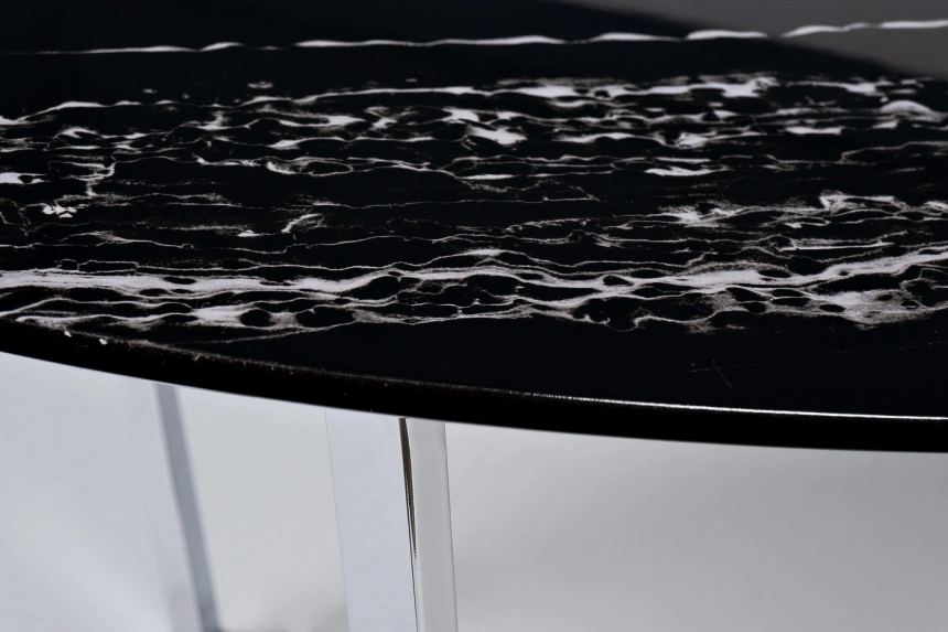 Журнальный стол 30B-85511, 65x120x41, МДФ с полимерным покрытием, черный мрамор / хром 