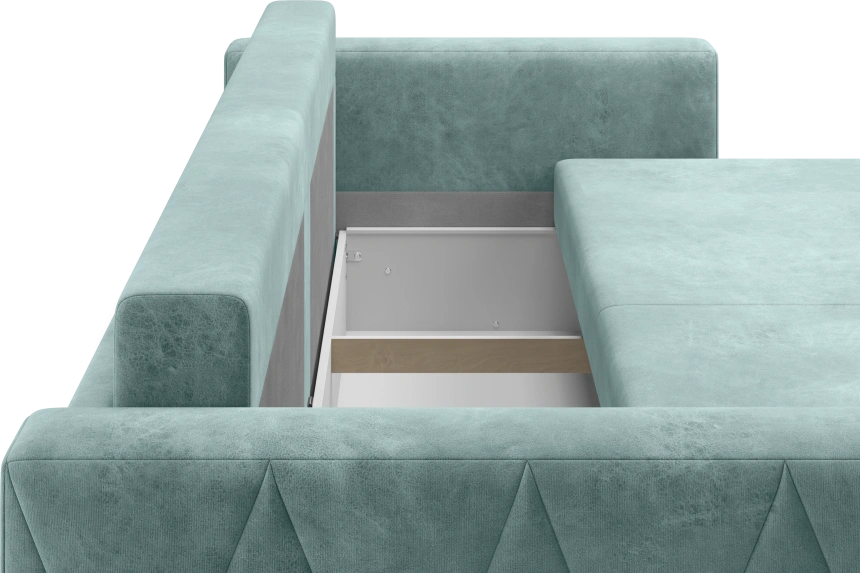 Диван прямой Милфорд, модель 011, Dakota Mint (мятный)