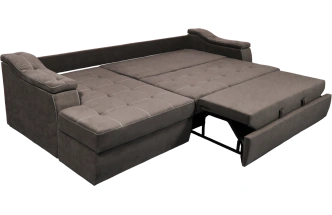 Диван угловой Бруно, ткань MONAKO-A 03, нить белая, угол левый