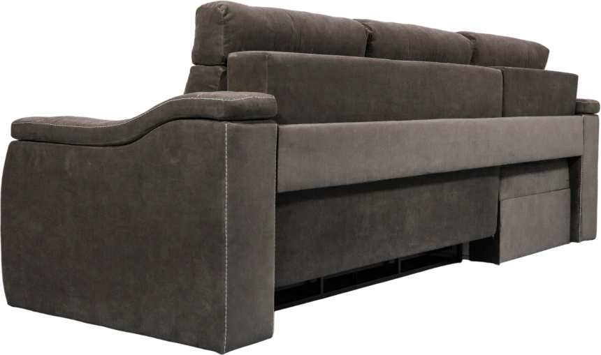 Диван угловой Бруно, ткань MONAKO-A 03, нить белая, угол левый