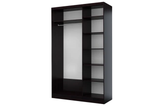 Шкаф-купе Байкал-2 двухдверный, 149x220, Дуб феррара/Белый глянец