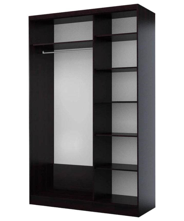 Шкаф-купе Байкал-2 двухдверный, 149x220, Дуб феррара/Белый глянец