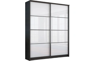 Шкаф-купе Байкал-2 двухдверный, 149x220, Дуб феррара/Белый глянец