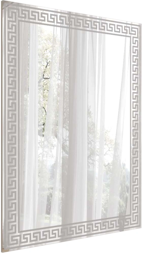 Зеркало Z-02 настенное, с пескоструйной обработкой меандр