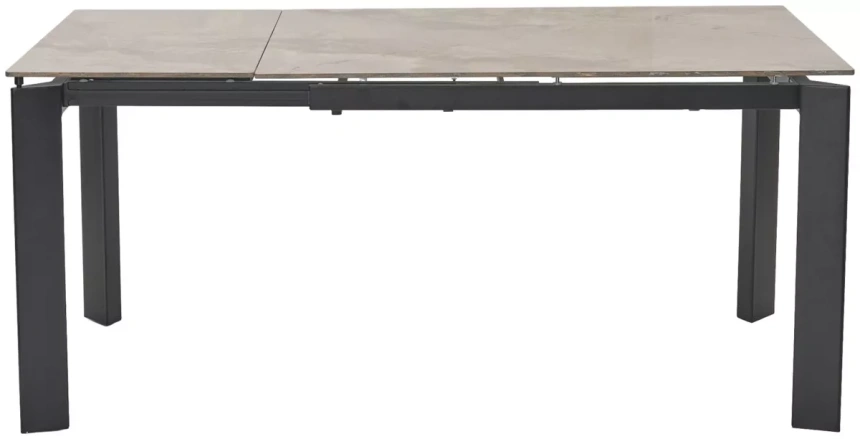 Кухонный раздвижной стол Corner 120, Gloss Amber Jade Solid Ceramic, Black