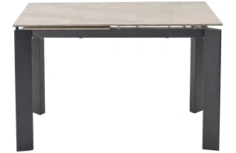 Кухонный раздвижной стол Corner 120, Gloss Amber Jade Solid Ceramic, Black