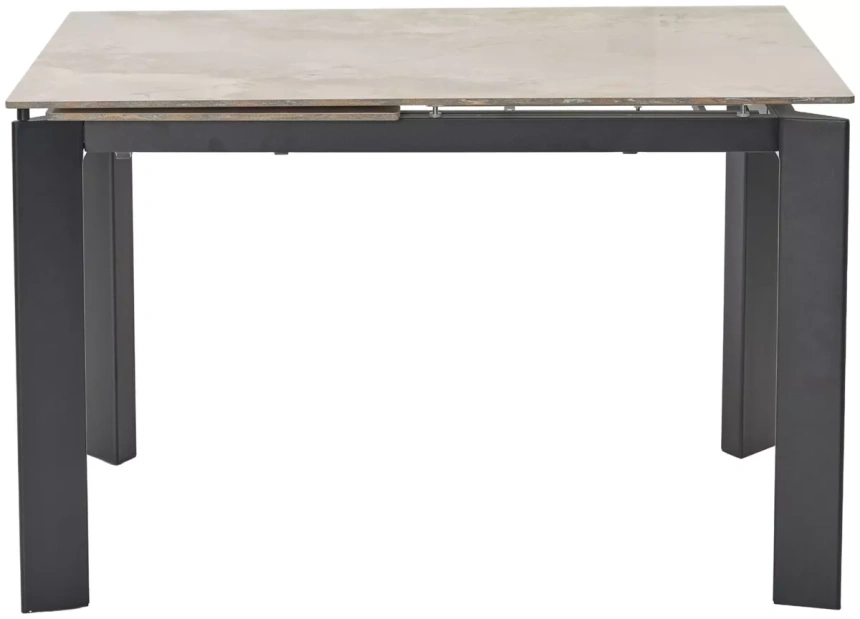 Кухонный раздвижной стол Corner 120, Gloss Amber Jade Solid Ceramic, Black