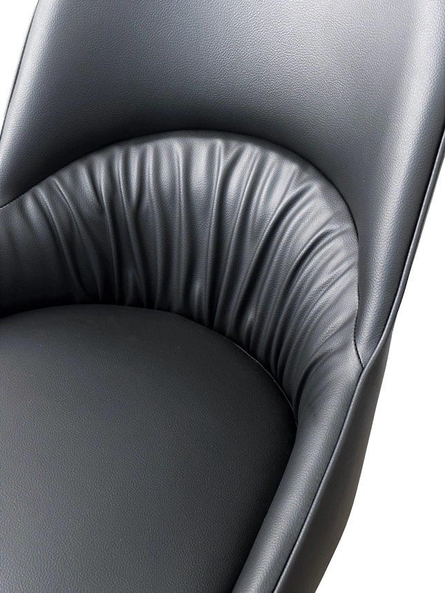 Стул Abriola, мягкий, Black Ti-25, PU, бронзовый каркас