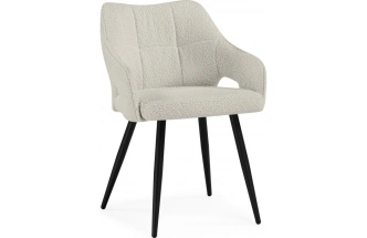 Стул Hera, на металлокаркасе,  бежевый / чёрный