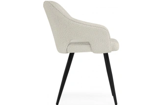 Стул Hera, на металлокаркасе,  бежевый / чёрный