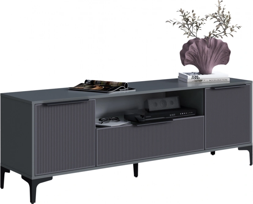 Модульная гостиная Иадама, комплектация 7, графит / графит софт