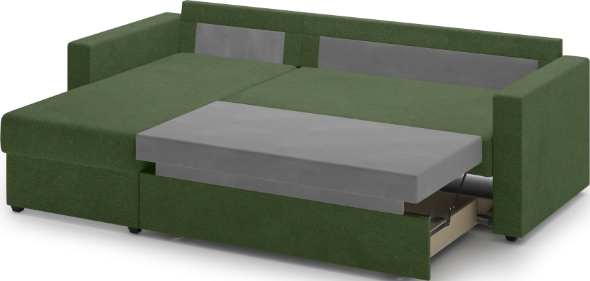 Диван угловой Фишер, модель 113, Nola 73 (зеленый)