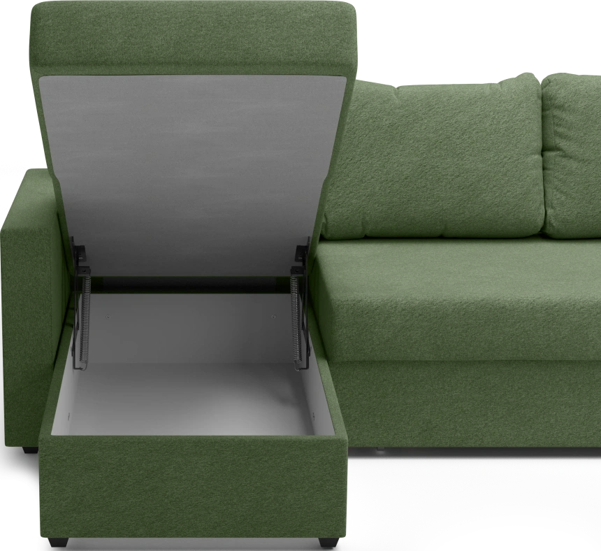 Диван угловой Фишер, модель 113, Nola 73 (зеленый)