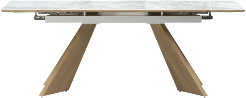 Кухонный стол раздвижной Ливи, 140(200), керамика, carla larkin, каркас черный дуб монтана