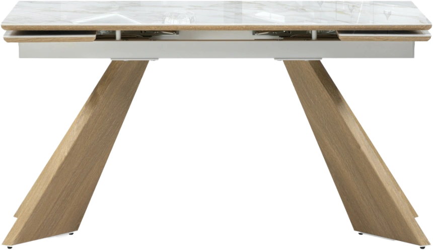 Кухонный стол раздвижной Ливи, 140(200), керамика, carla larkin, каркас черный дуб монтана