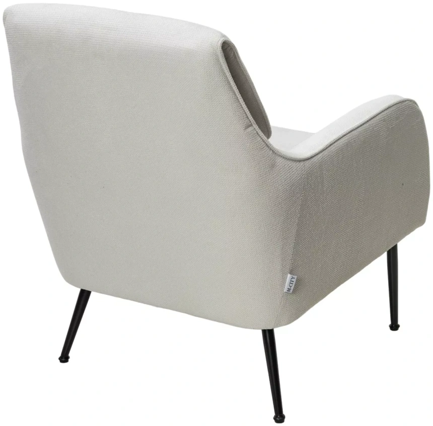 Стул-кресло Magda, Cato-01 белый, ткань, черный каркас