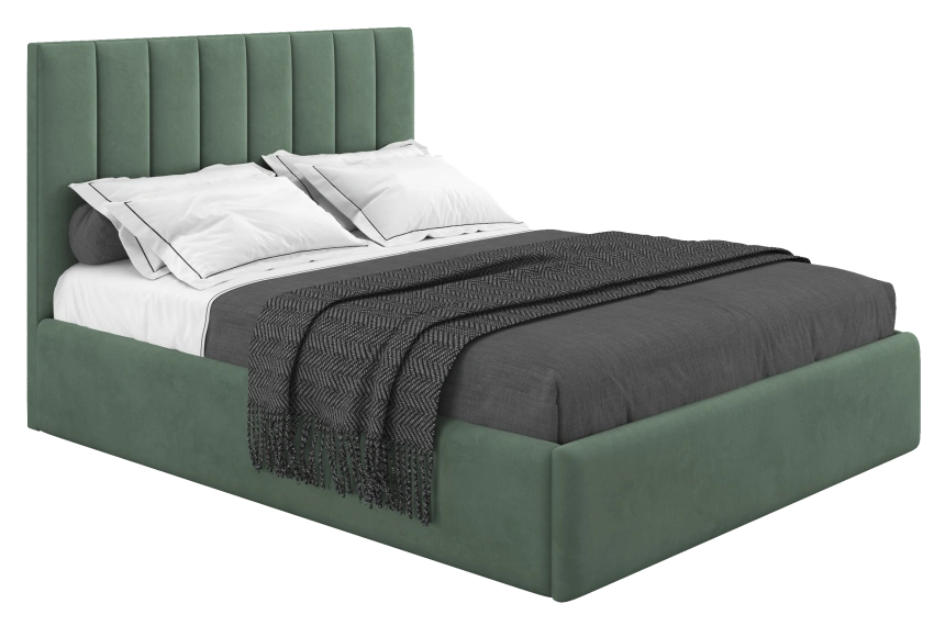 Кровать Лира 160x200 Catania izumrud