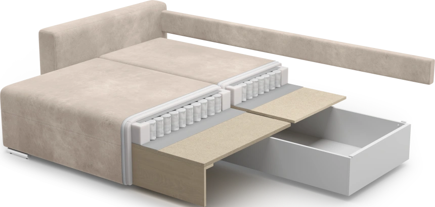 ​Диван прямой Милфорд, модель 011, Dakota Beige (бежевый)