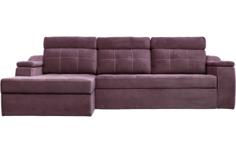 Диван угловой Бруно, MONAKO-A 08, нить белая, угол левый