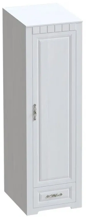 Шкаф однодверный Прованс, распашной для одежды, бодега белая / патина премиум