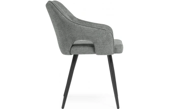 Стул Hera, на металлокаркасе, тёмно серый / чёрный