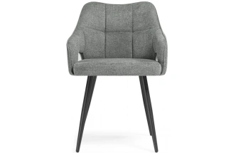 Стул Hera, на металлокаркасе, тёмно серый / чёрный