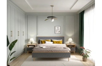 Тумба прикроватная Денвер, с ящиком, дуб вотан / графит