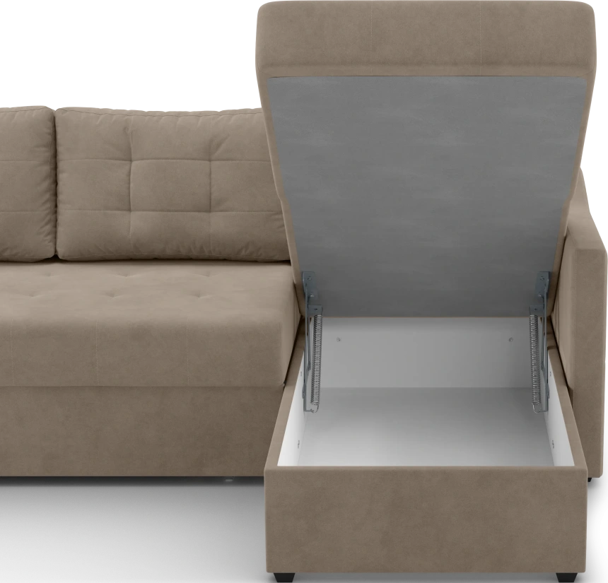 Диван угловой Бонд, модель 123, Ultra Beige (бежевый)