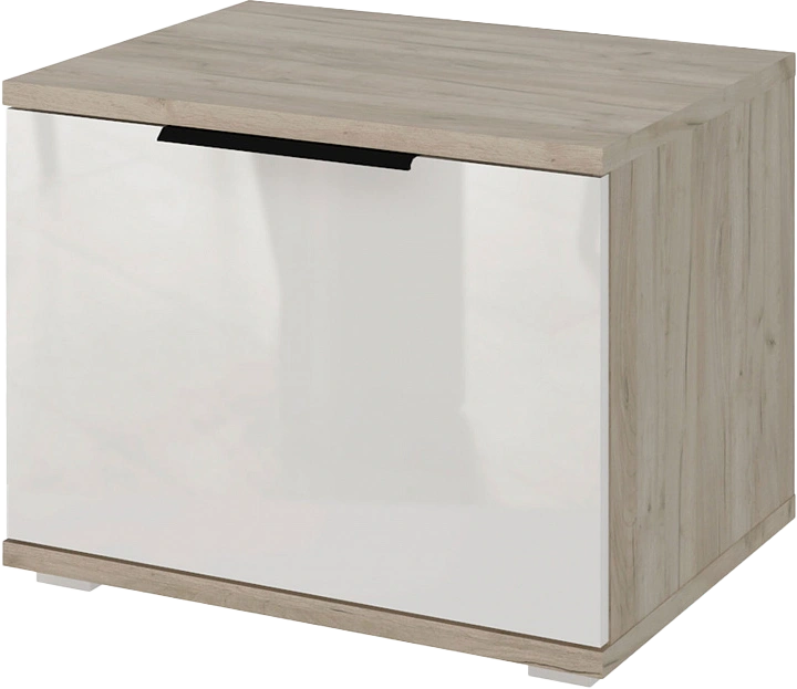 Модульная прихожая Альянс 1, дуб крафт / белый глянец