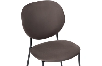 Стул Саранда, на металлокаркасе, кофе / черный глянец