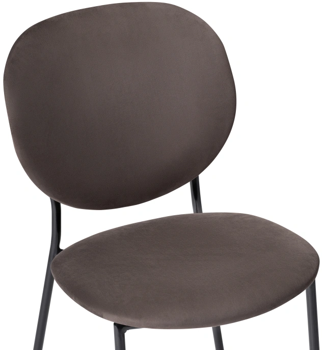 Стул Саранда, на металлокаркасе, кофе / черный глянец