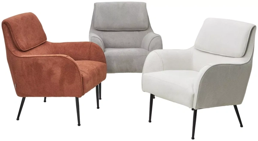 Стул-кресло Magda, Cato-08 коричневый, ткань, черный каркас