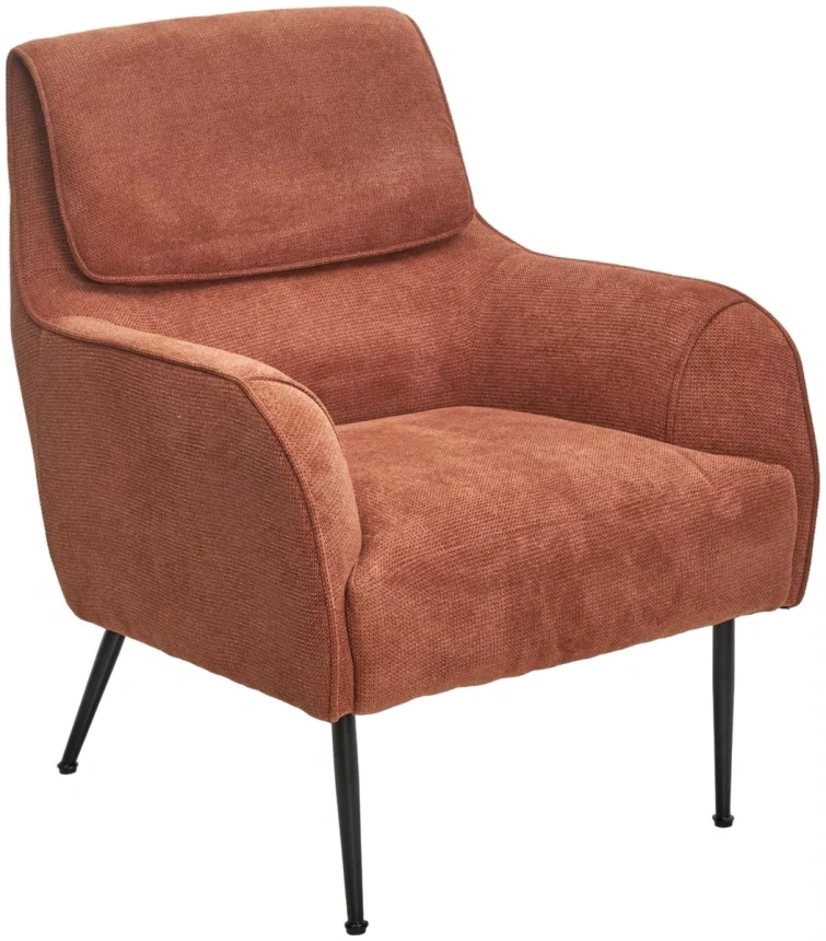 Стул-кресло Magda, Cato-08 коричневый, ткань, черный каркас