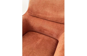 Стул-кресло Magda, Cato-08 коричневый, ткань, черный каркас