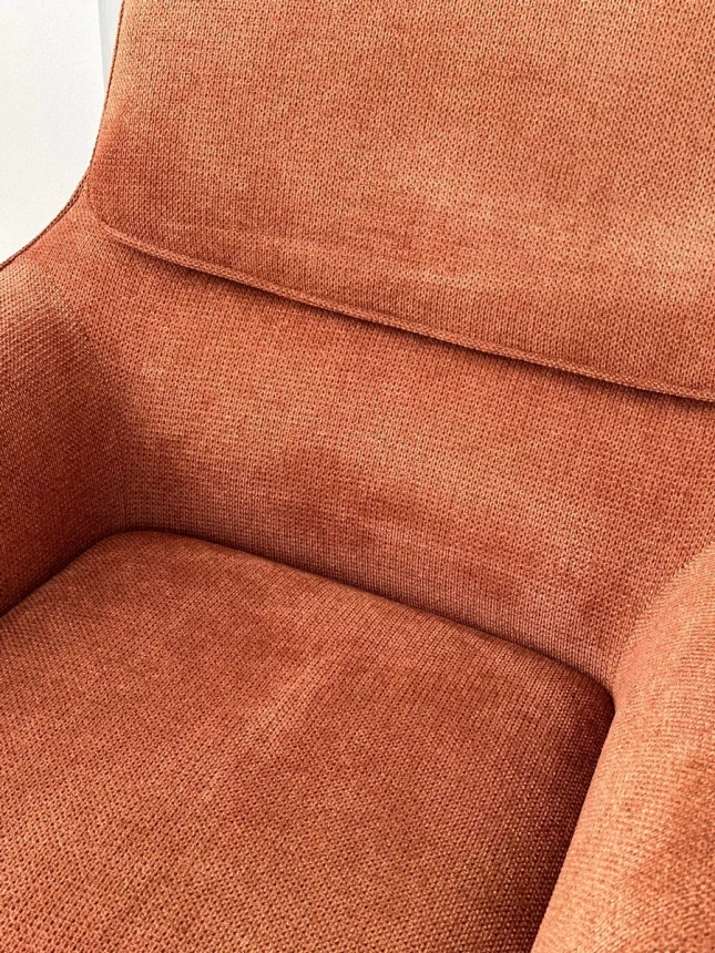 Стул-кресло Magda, Cato-08 коричневый, ткань, черный каркас