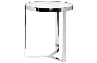 Журнальный стол 47ED-ET031, 50x50x55, стекло, прозрачный / хром