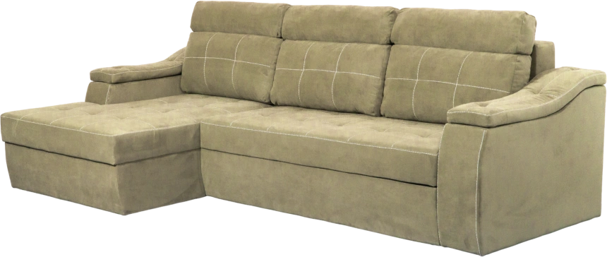 Диван угловой Бруно, Levis 03, нить белая, угол левый