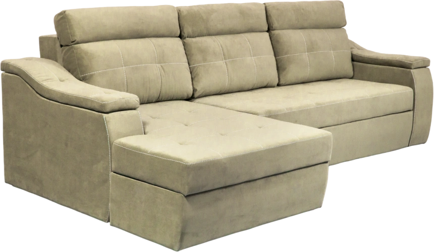 Диван угловой Бруно, Levis 03, нить белая, угол левый