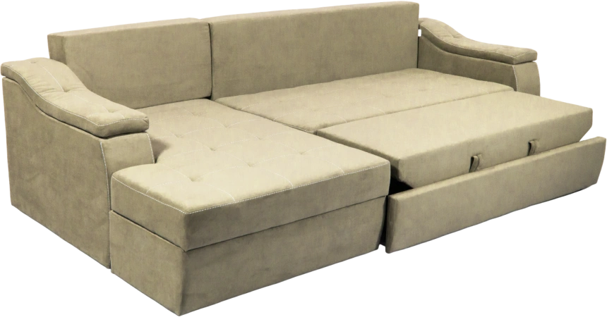 Диван угловой Бруно, Levis 03, нить белая, угол левый