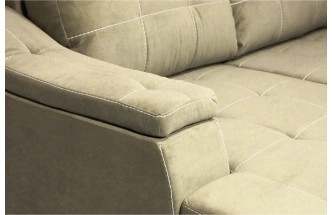 Диван угловой Бруно, Levis 03, нить белая, угол левый