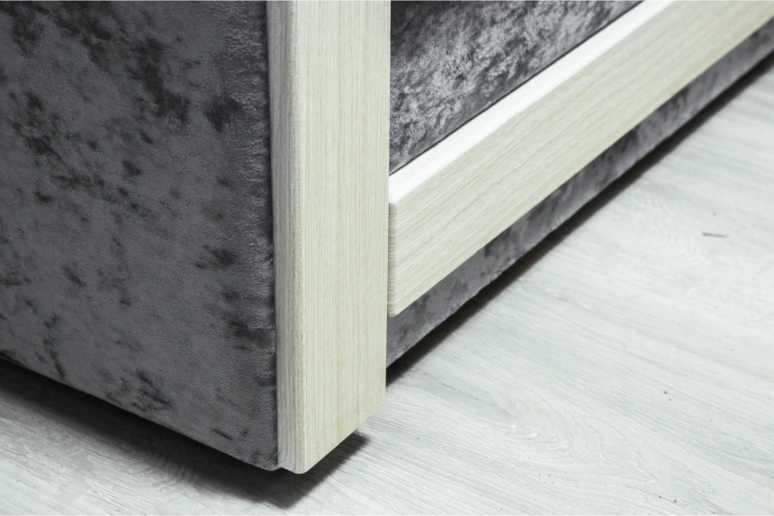 Диван прямой Адель 2, Краш 42, декор Рамух белый