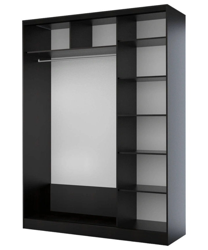 Шкаф-купе Байкал-2 двухдверный, 177x220, Дуб феррара/Белый глянец