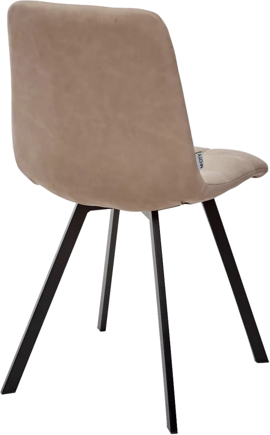 Стул Chilli Square, мягкий, RU-09 серо-бежевый винтаж, PU, черный каркас